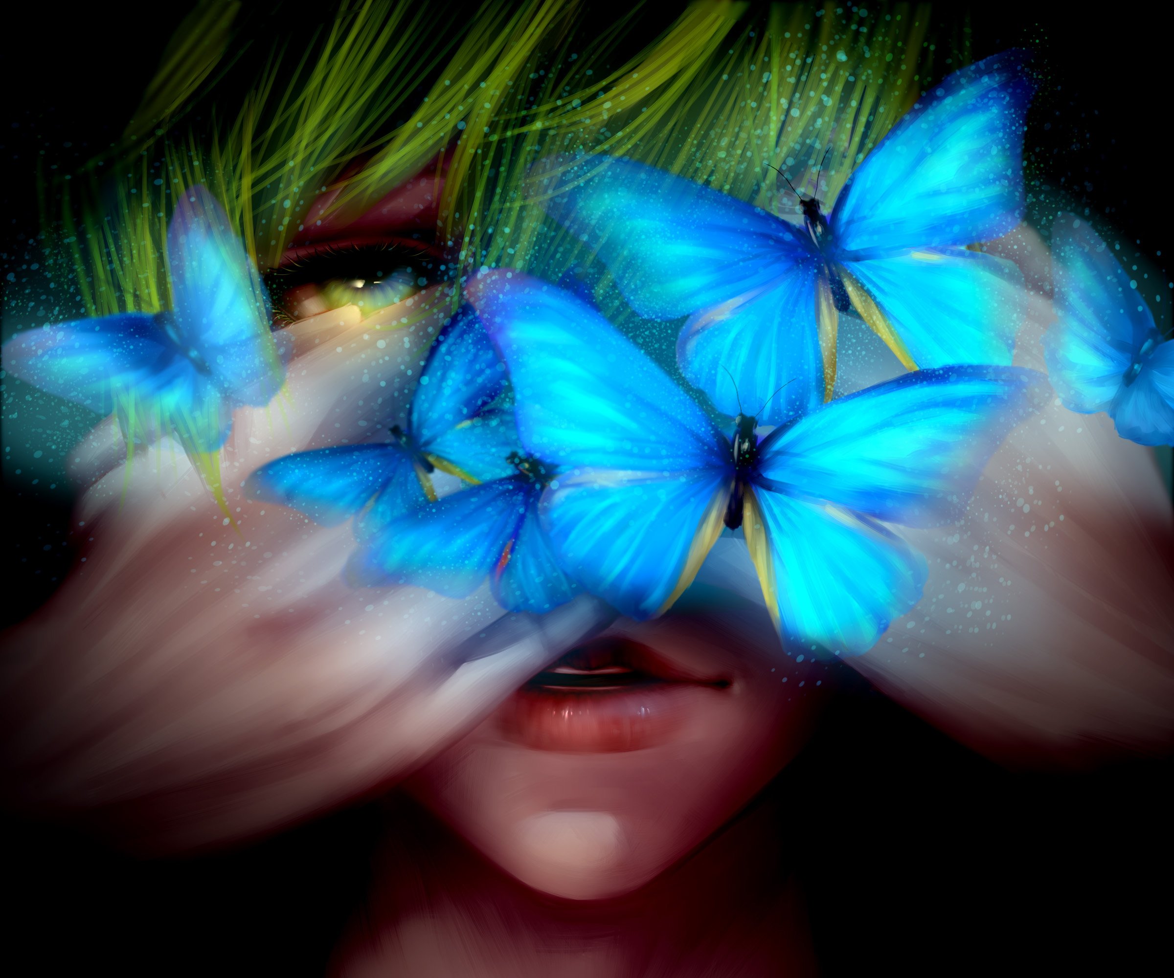 Аватарки с бабочками. Фотосессия с бабочками. Красивые аватарки. Бабочки фэнтези. Синяя бабочка фэнтези.