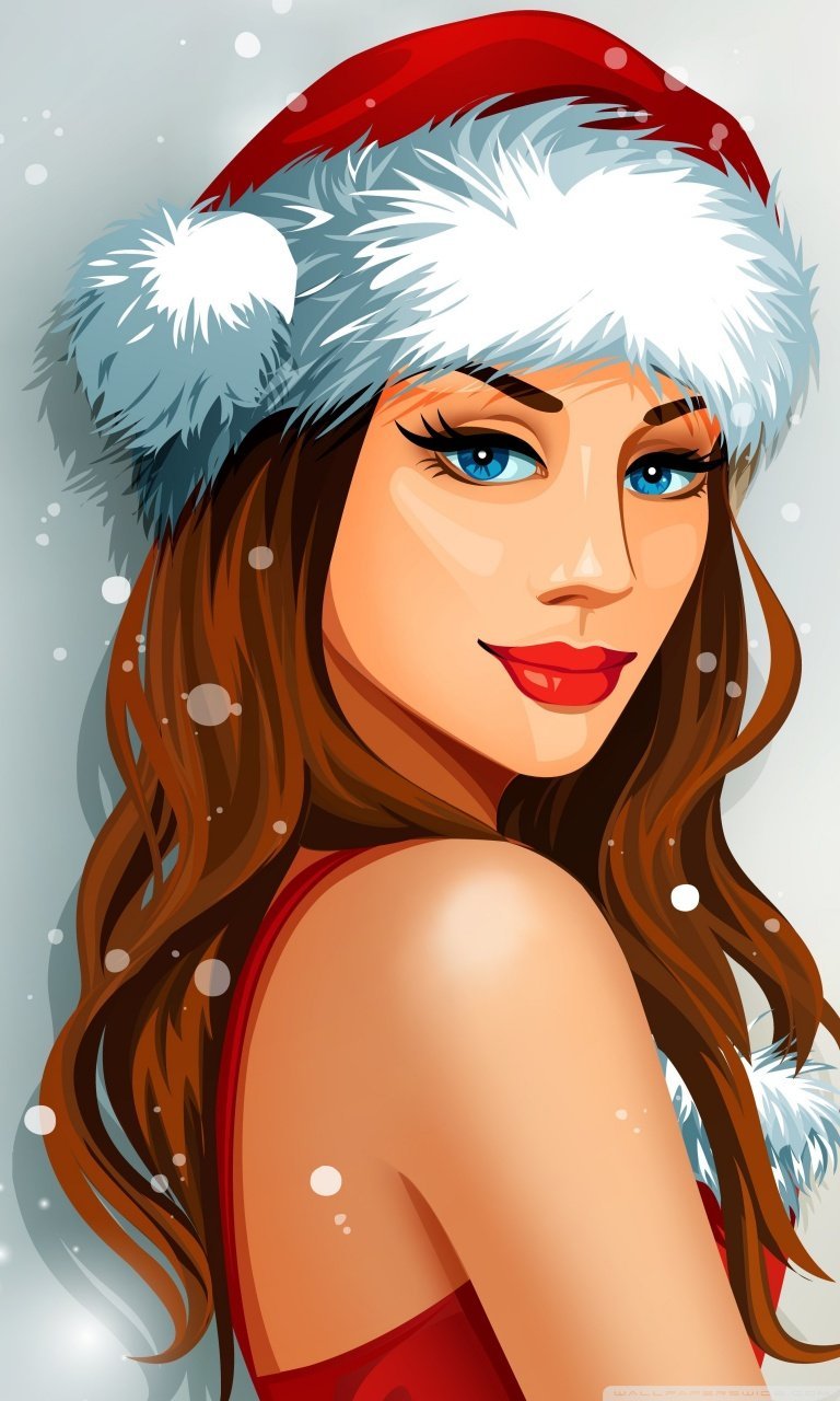 Арты Санта с девушкой