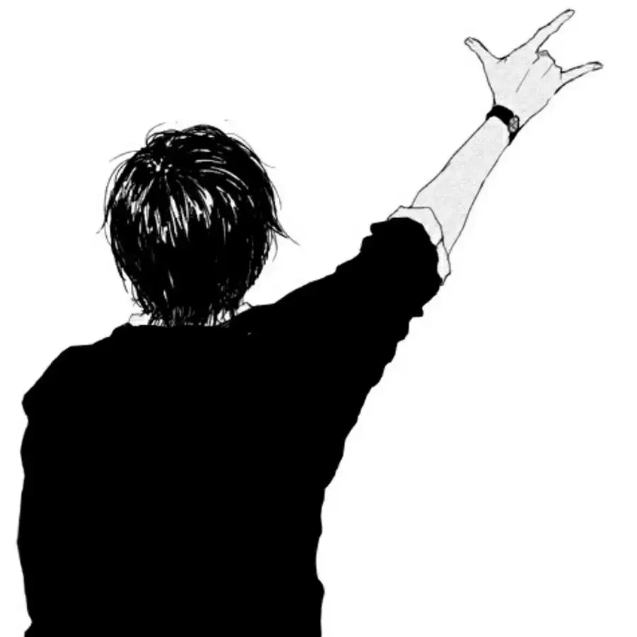 Аниме парень со спины