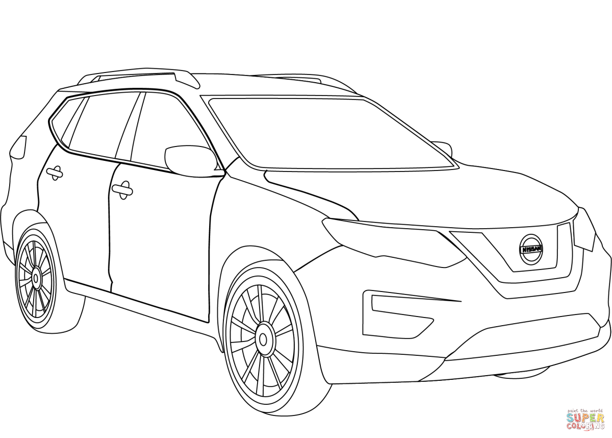 Раскраска Ниссан x-Trail