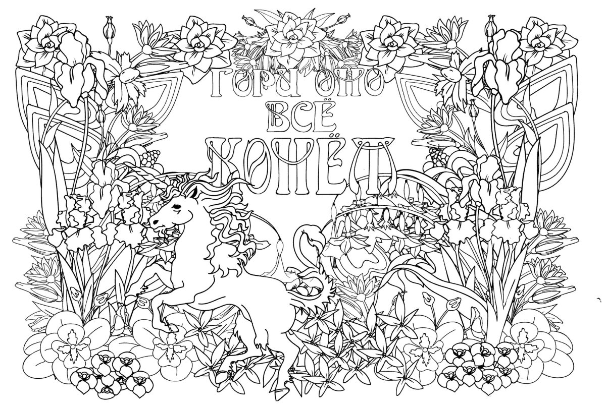 Раскраска антистресс кругом дебилы