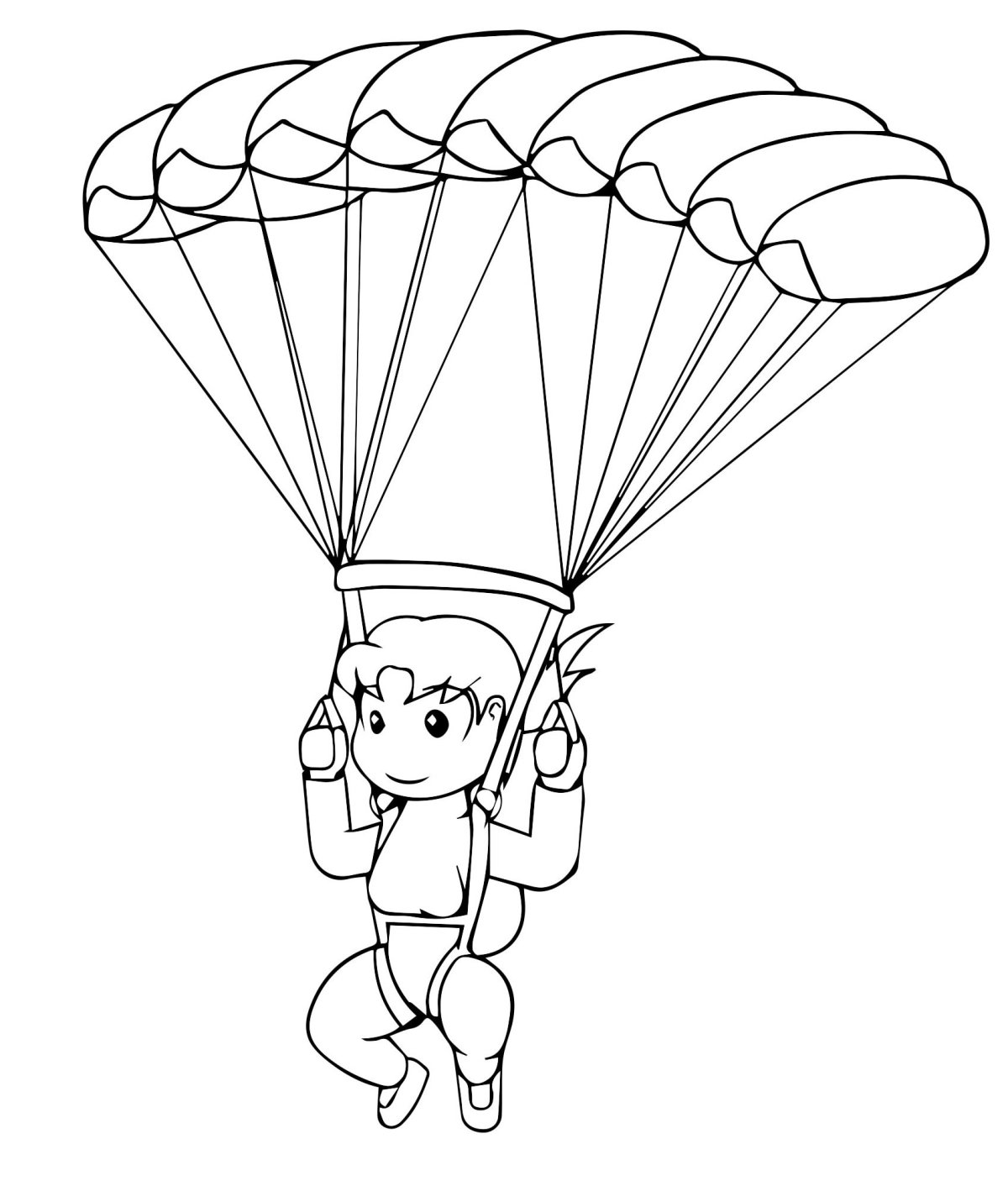 Парашют раскраска для детей