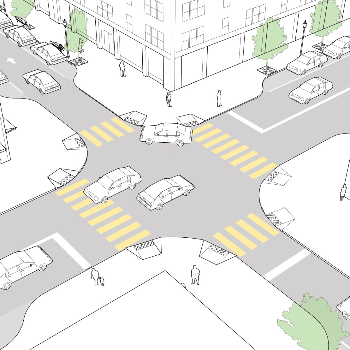 Пешеходный переход эскиз