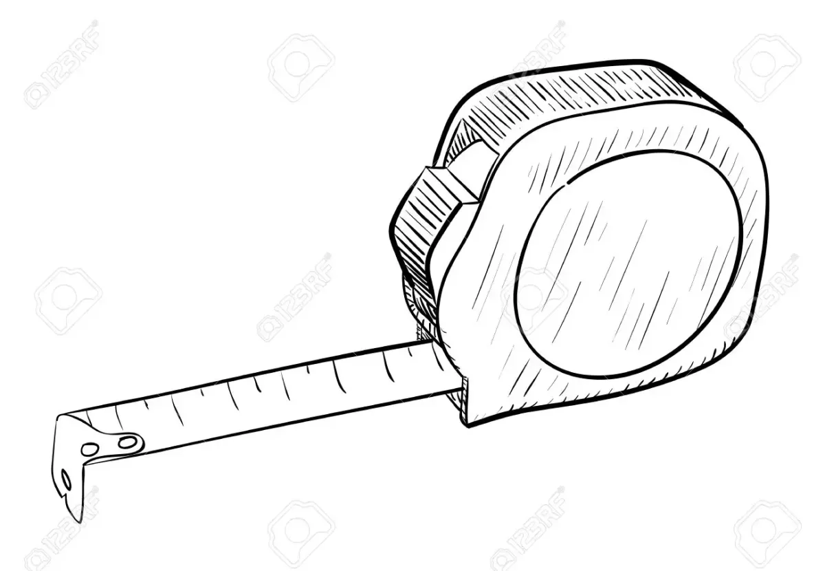 Измерительная линейка чертеж