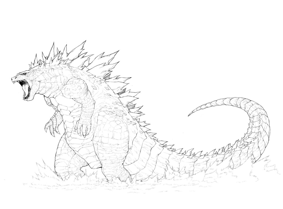 Разукрашки Годзилла