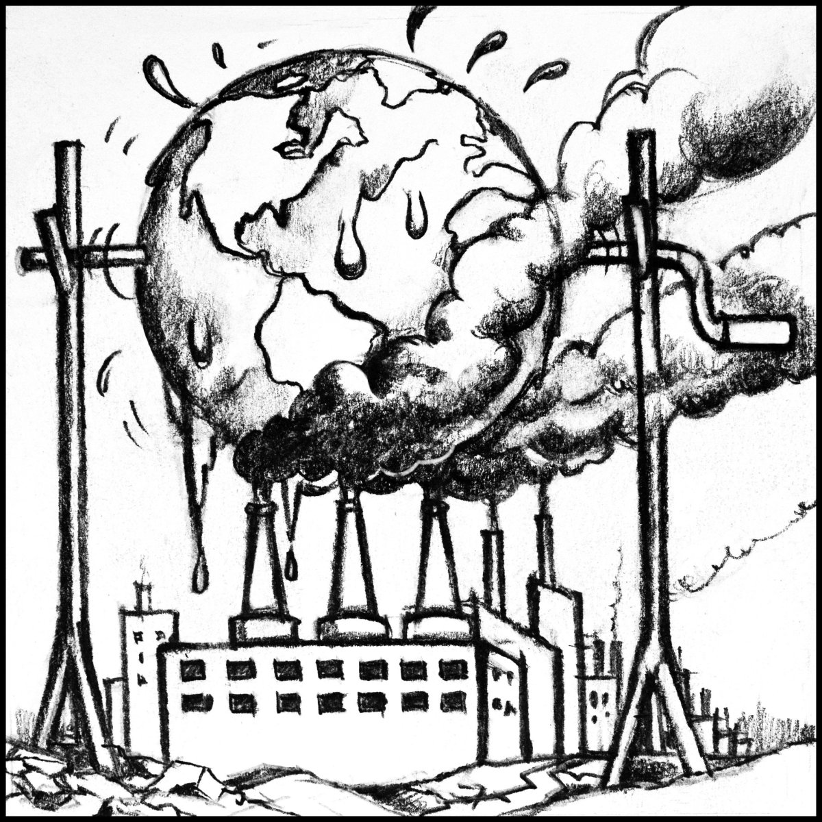 Рисунок на тему загрязнение воздуха