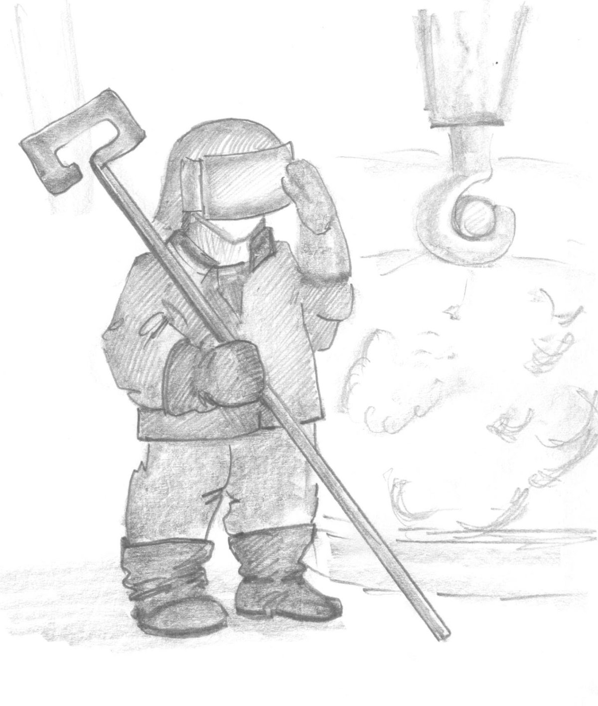 Рисунок на тему Шахтер