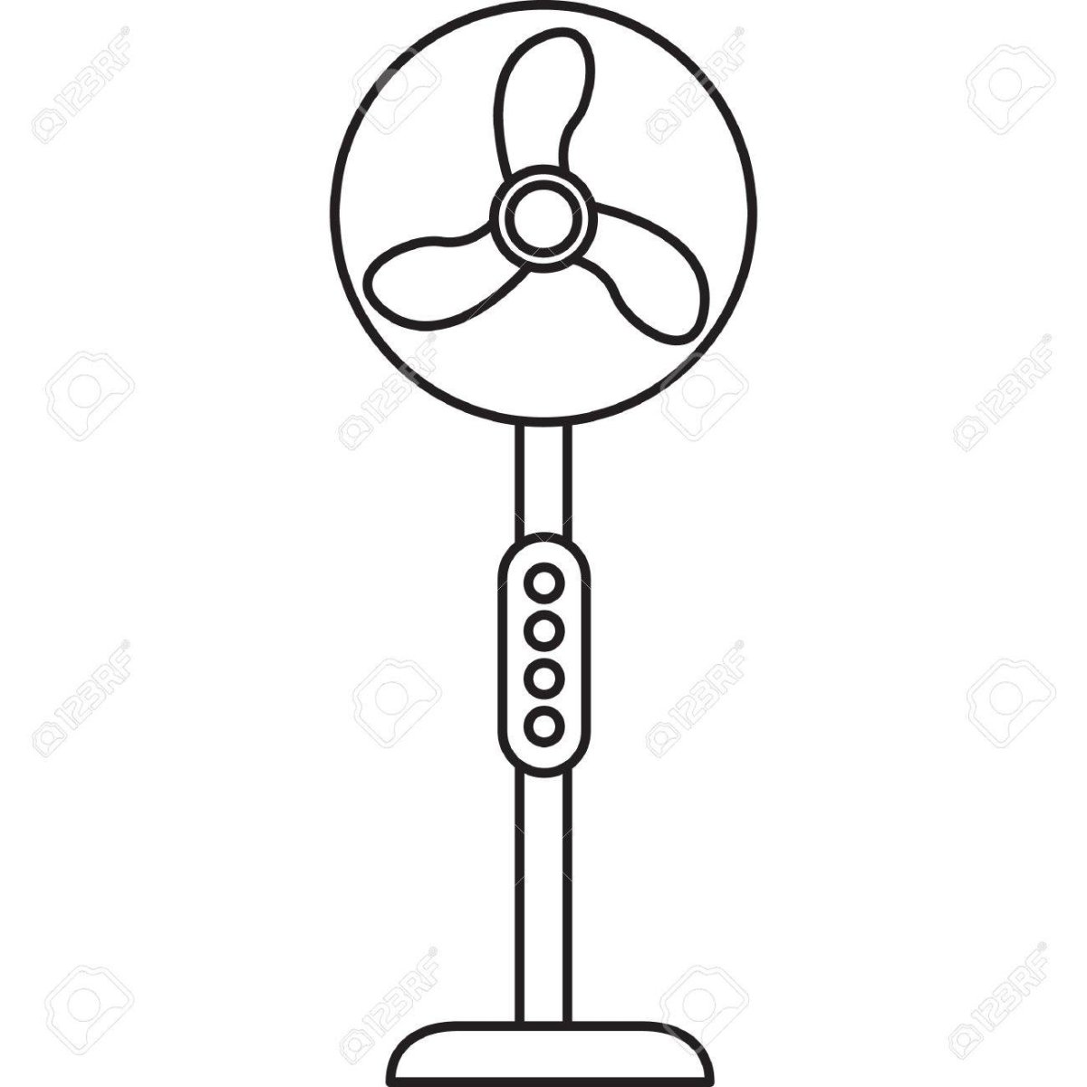 Вентилятор раскраска для малышей