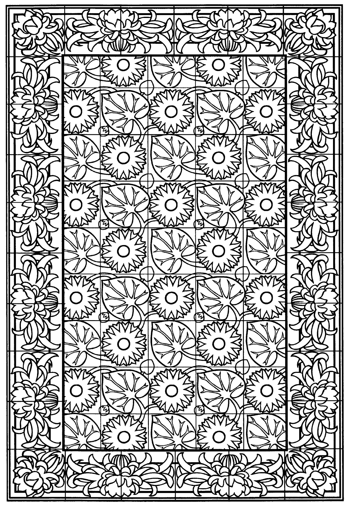 Ковер раскраска