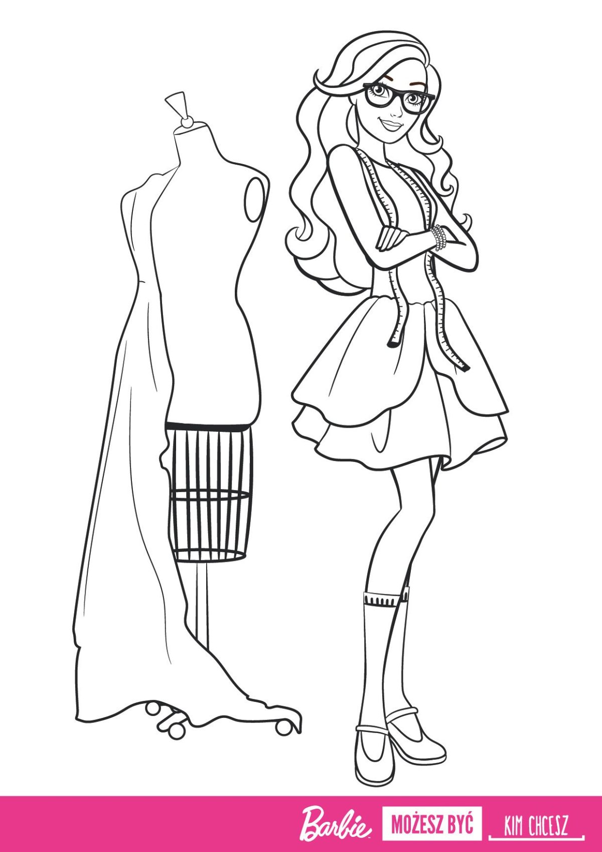 Раскраска Барби с цветами