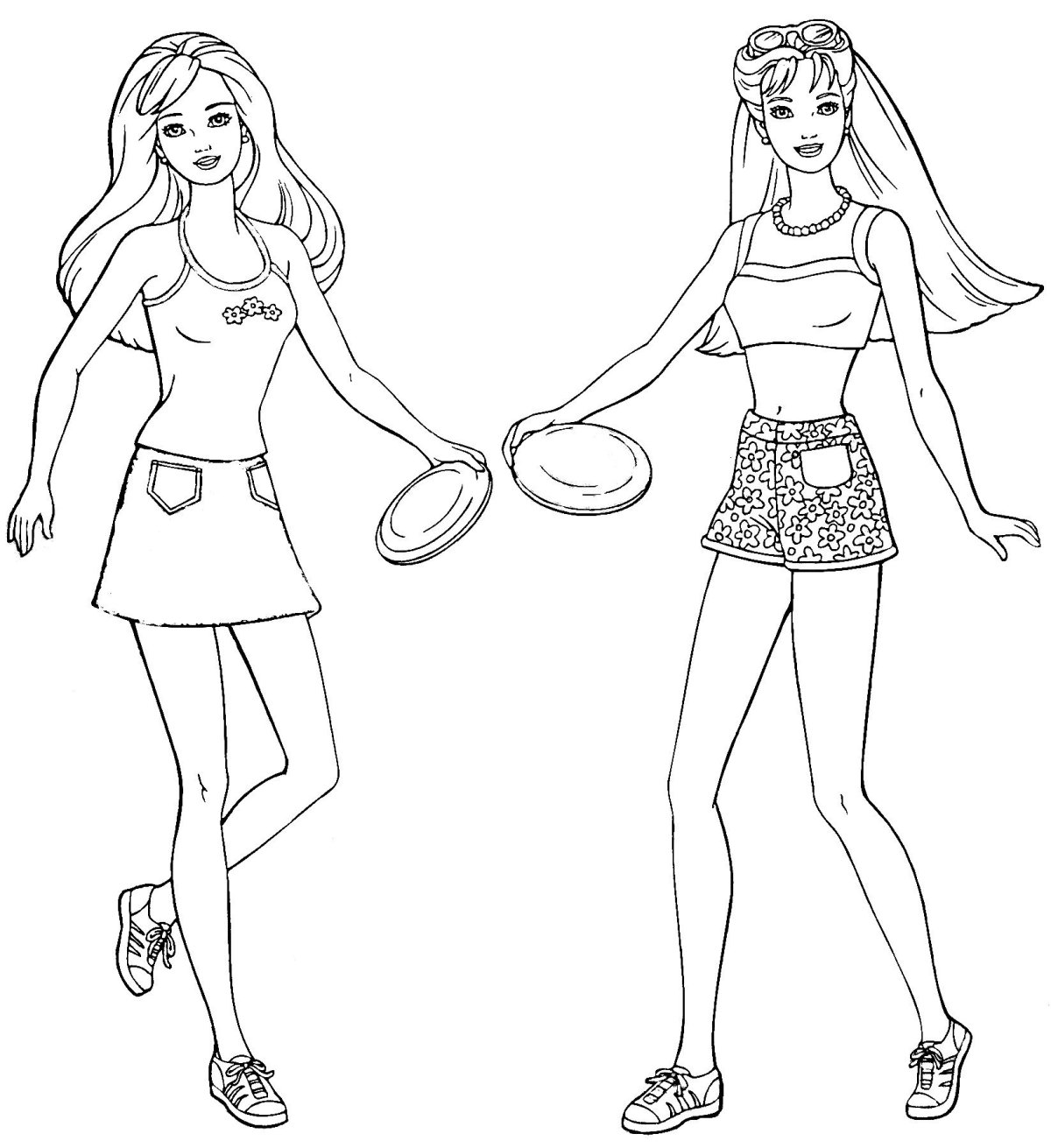 Богата и бедная Барби раскраска