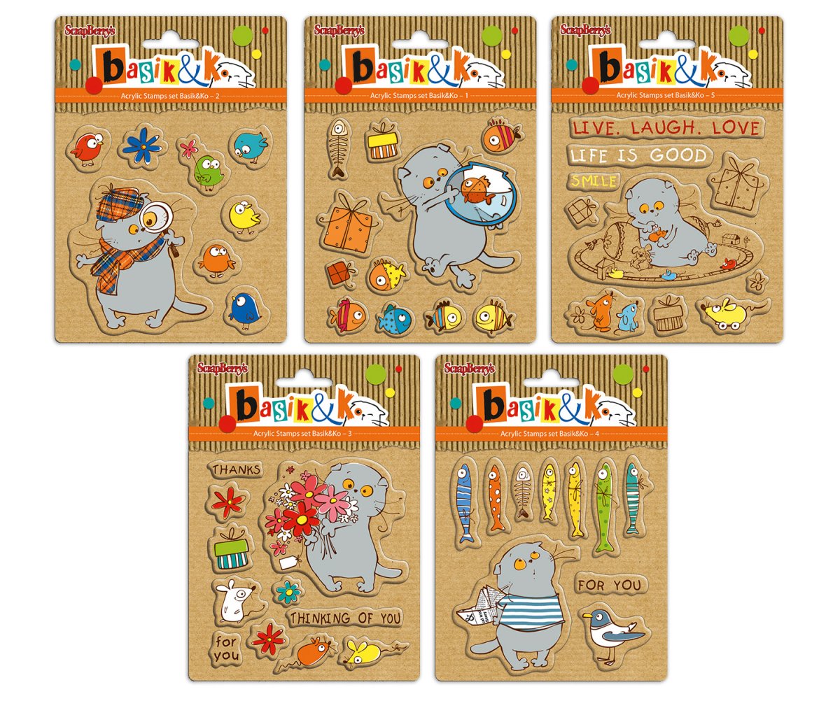 Наклейки кот Басик