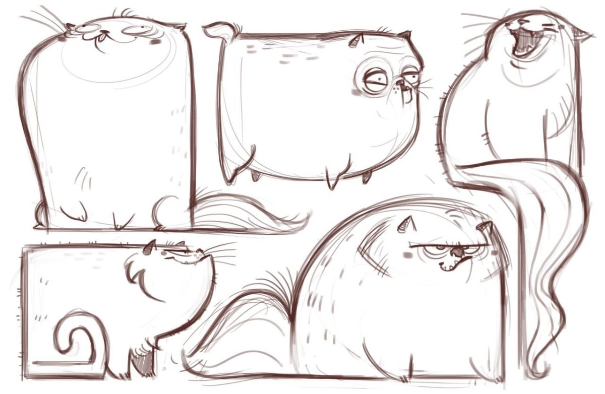 Толстый кот скетч