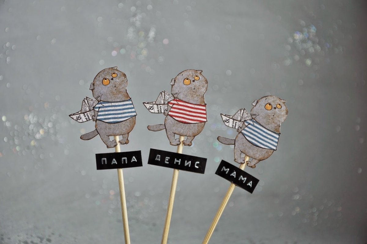 Наклейки кот Басик