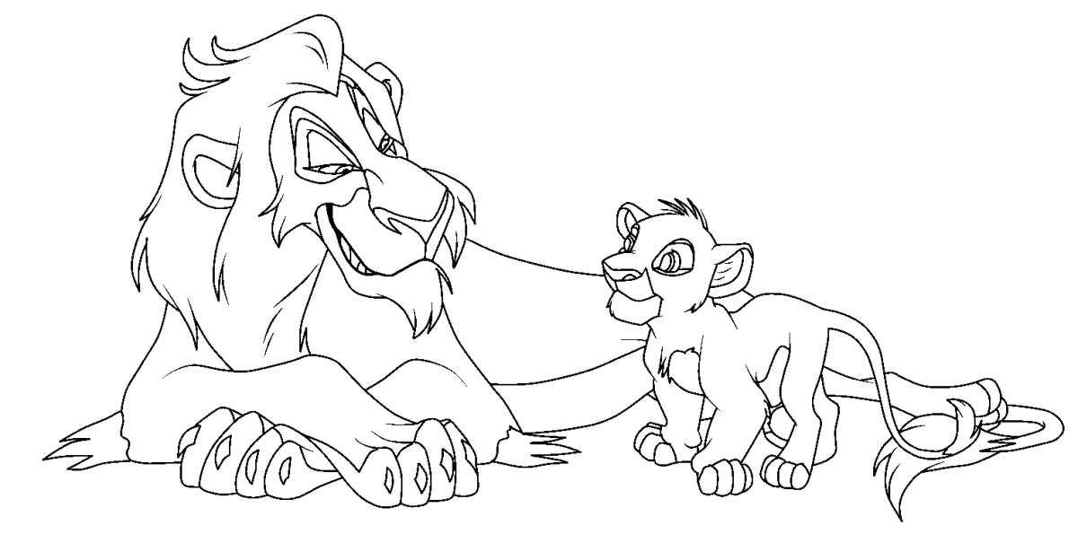 Раскраска хранитель Лев шрам