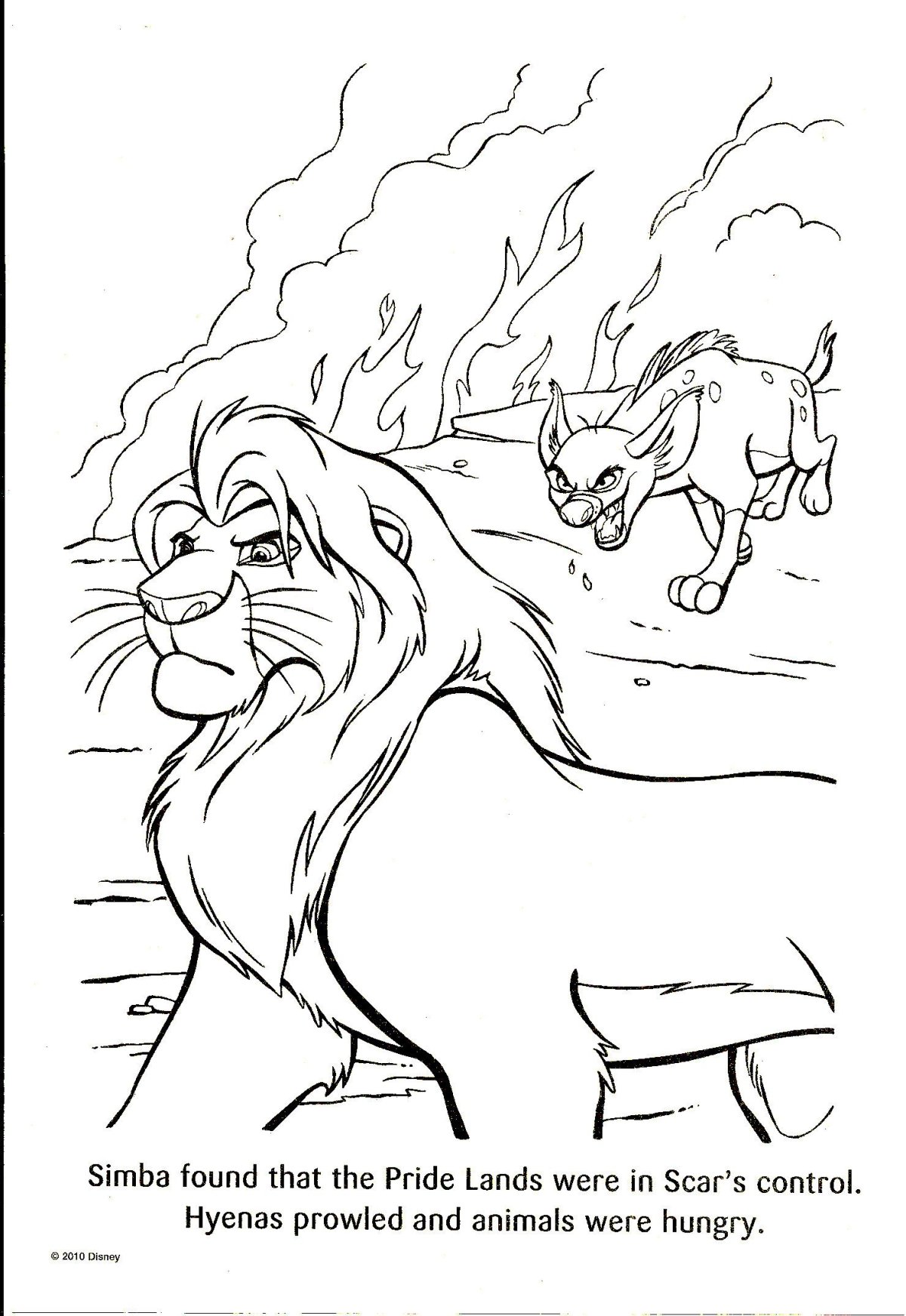Раскраска Король Лев 2 гордость Симбы Киара