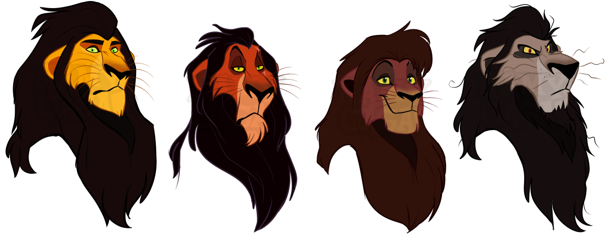 Король Лев шрам для срисовки