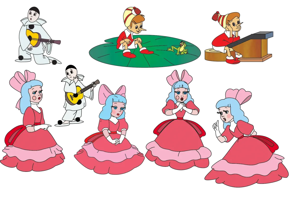 Буратино Мальвина и Пьеро