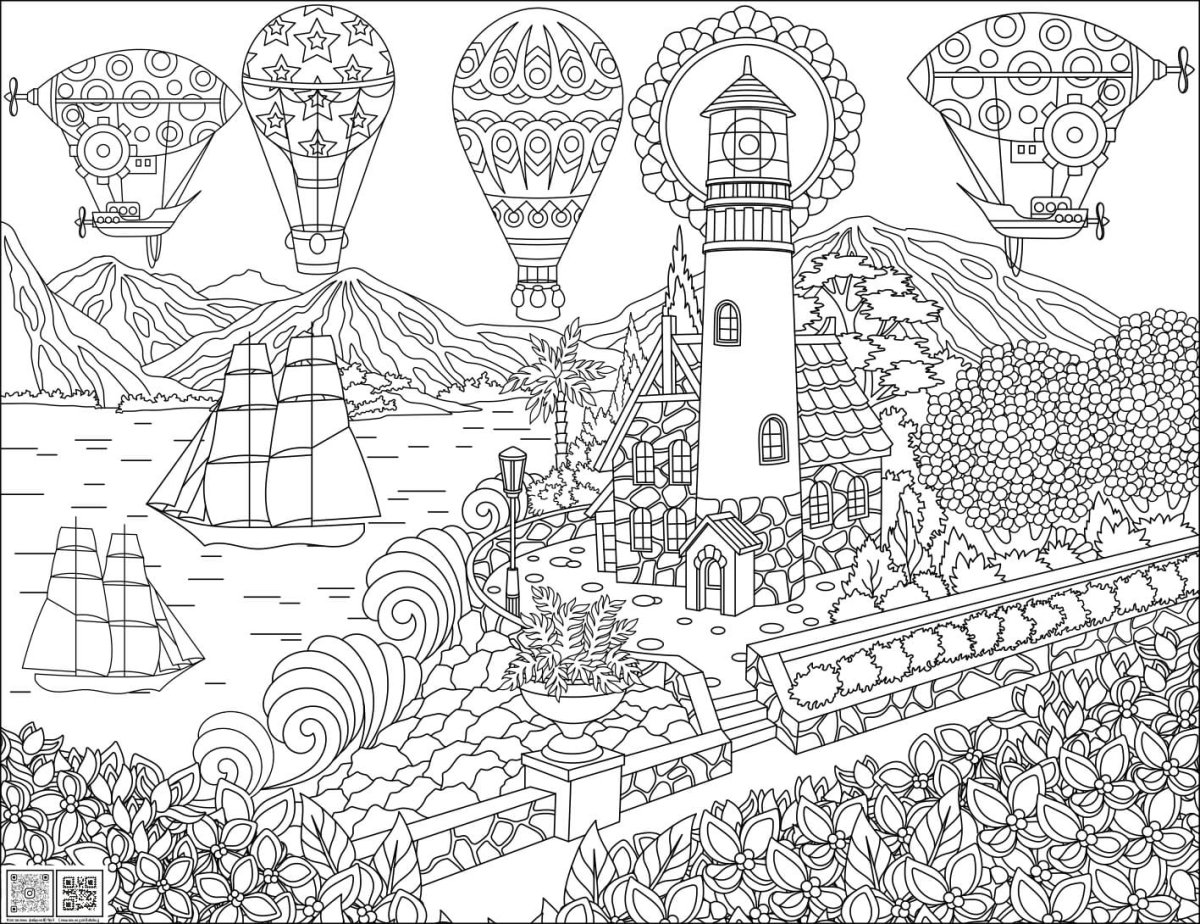 Сказочные витражи раскраска