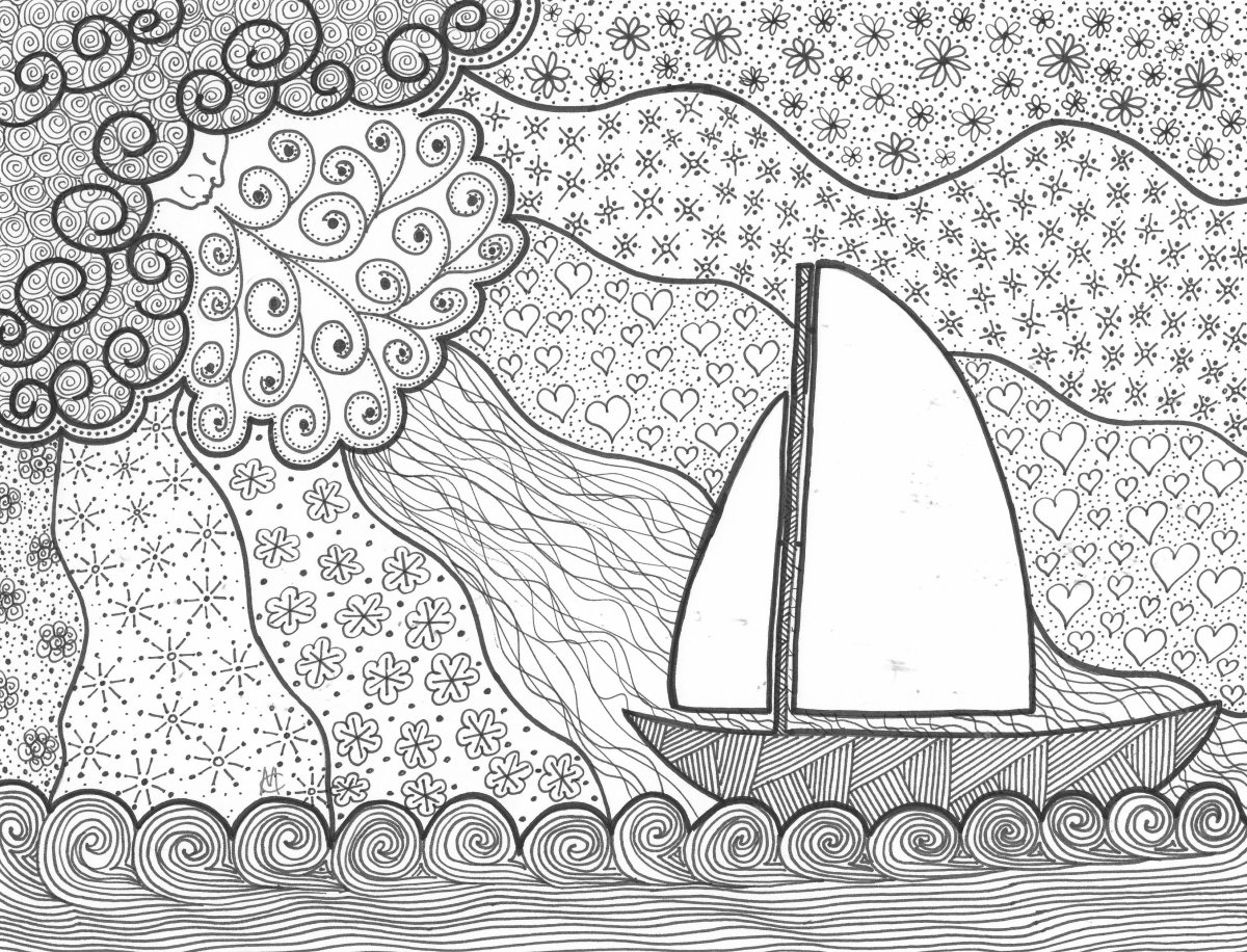 Раскраска горы