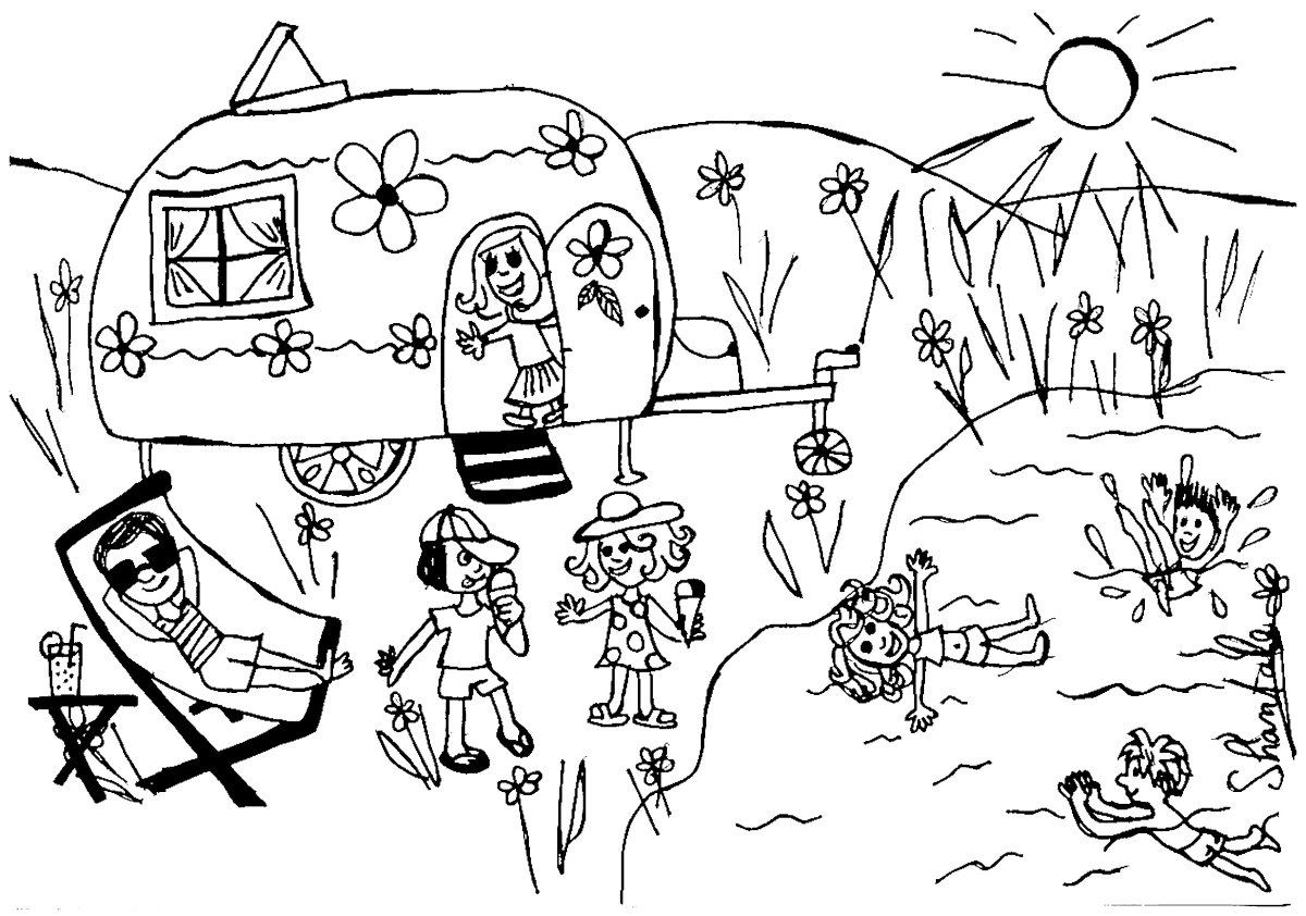 Раскраски для девочек горы