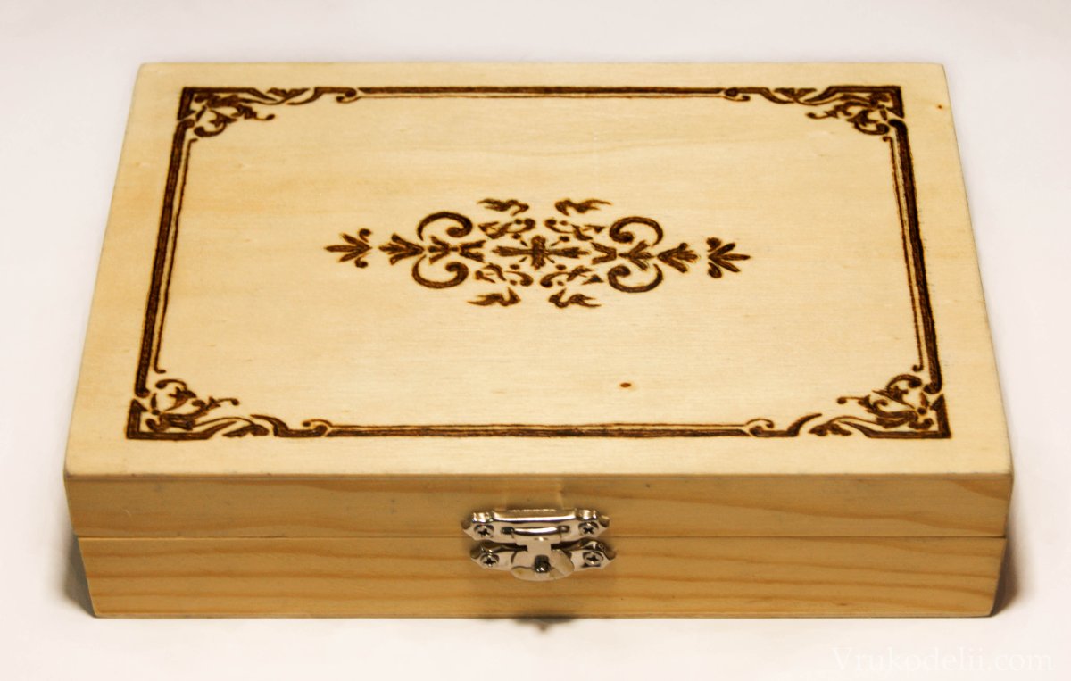 Выжигание по дереву шкатулка