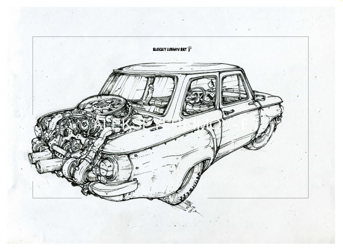 Раскраска легковая машина