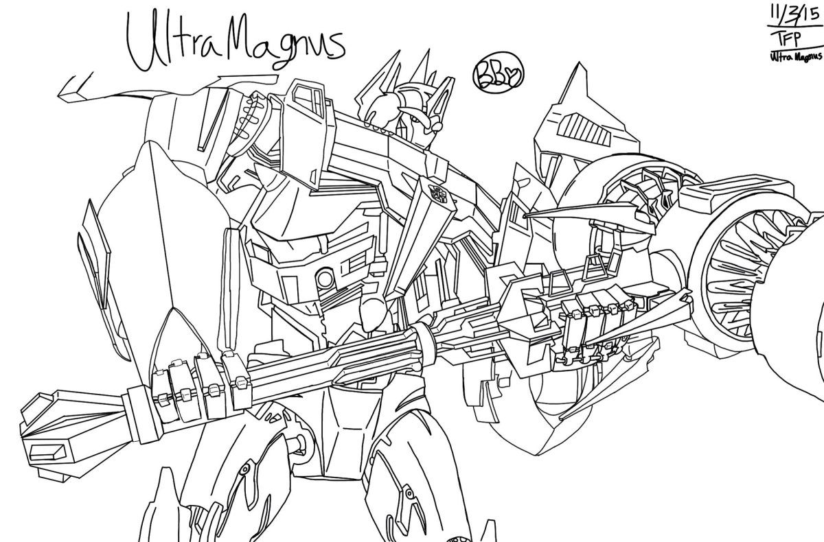 Трансформеры раскраска ультра Магнус