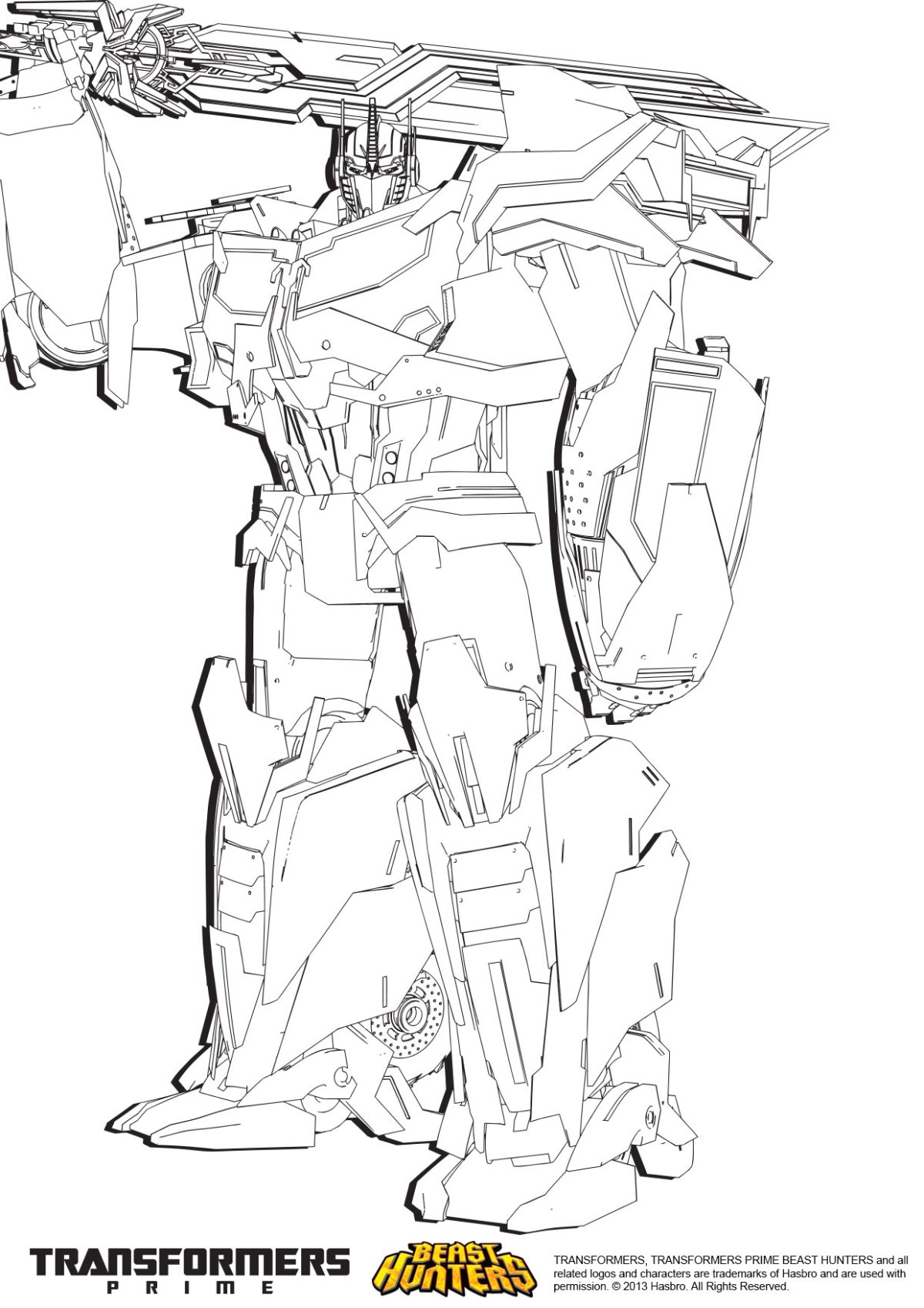 Трансформеры 5 раскраска Оптимус Прайм