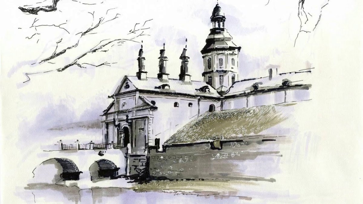 Замок из песка раскраска