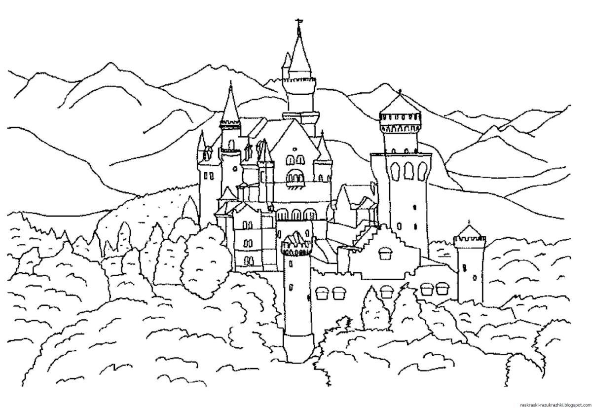 Раскраска замок