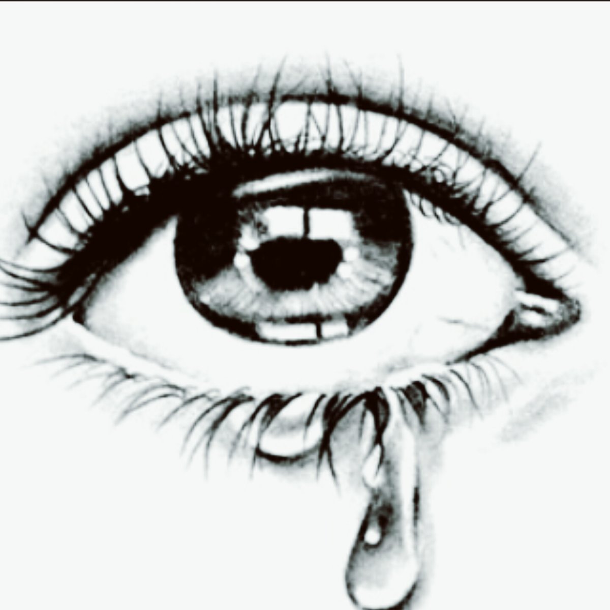 Глаз со слезой для раскрашивания