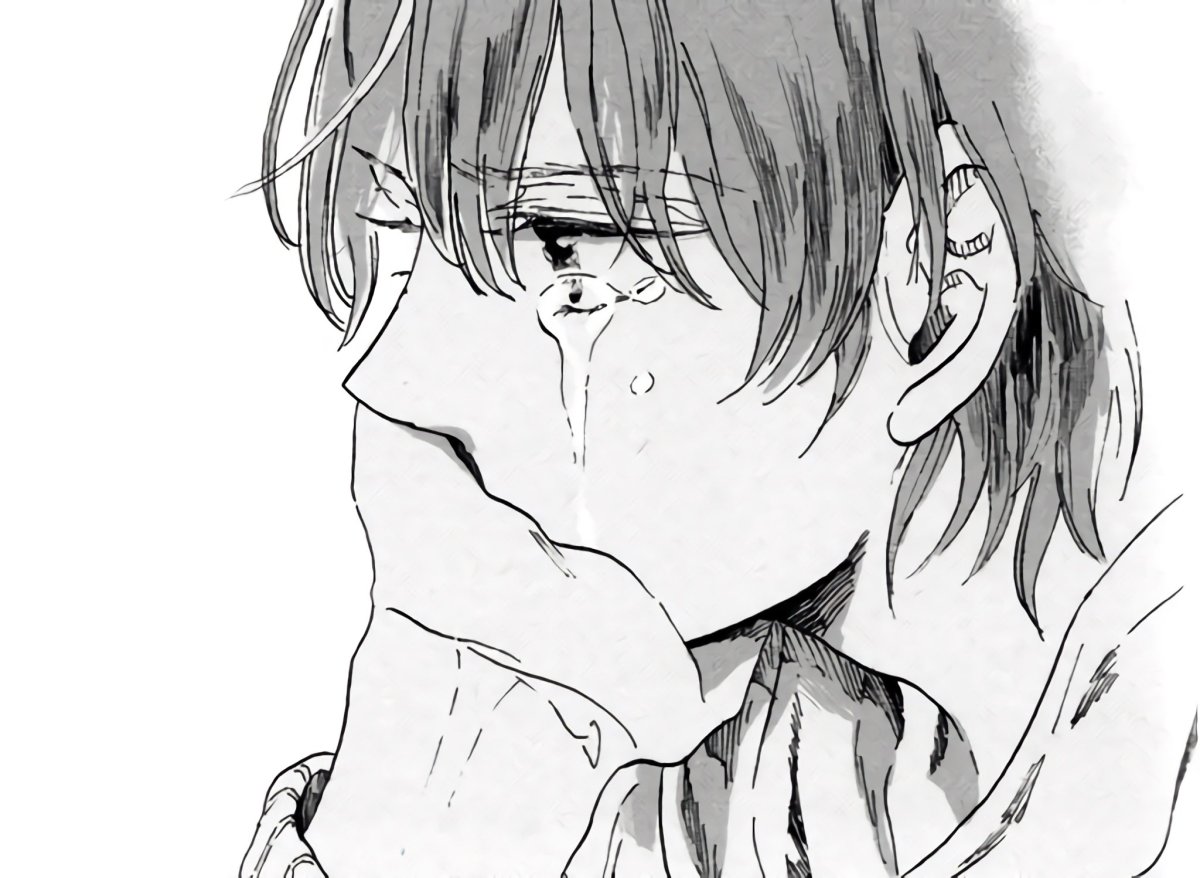 Аниме парень плачет