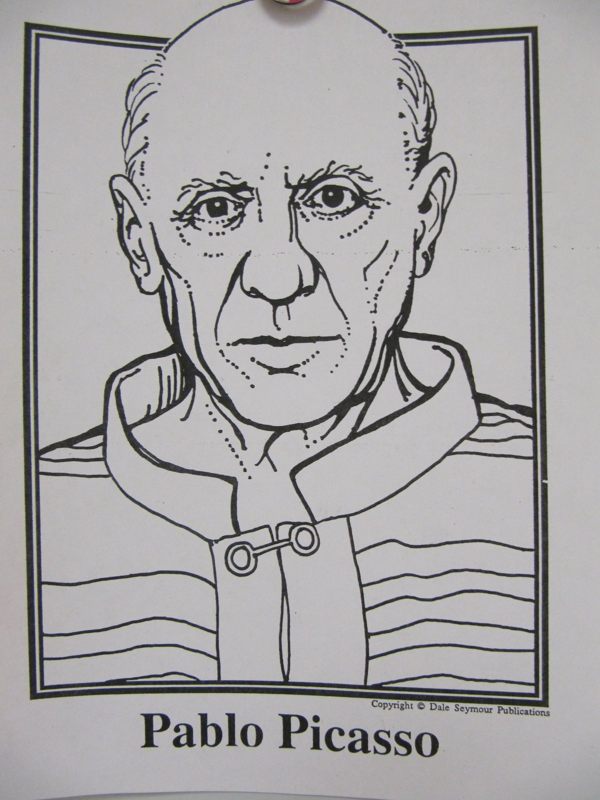 Пабло Пикассо его портрет раскраска