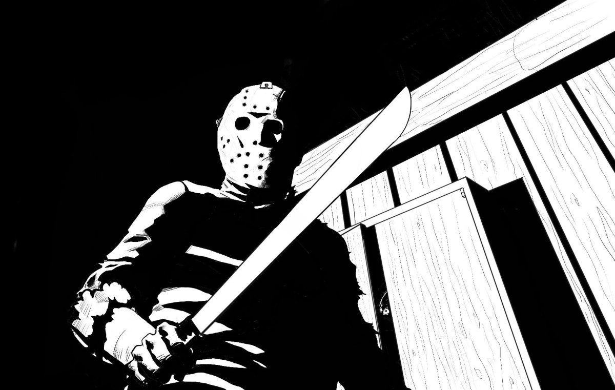 Раскраска Фредди Крюгер против Джейсона