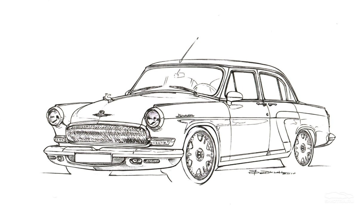 Волга 24 рисунок сбоку