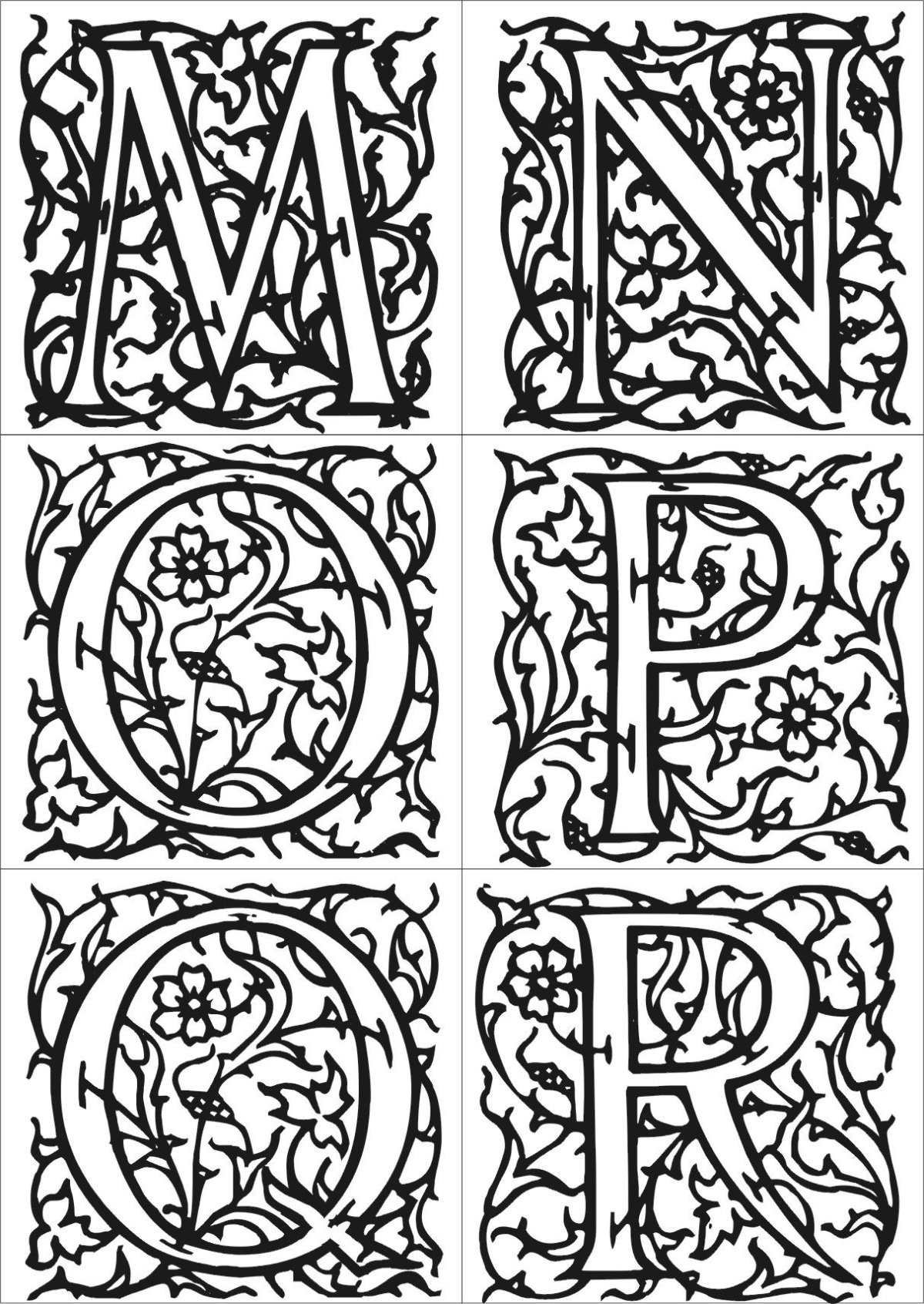 Раскраска "алфавит английский"