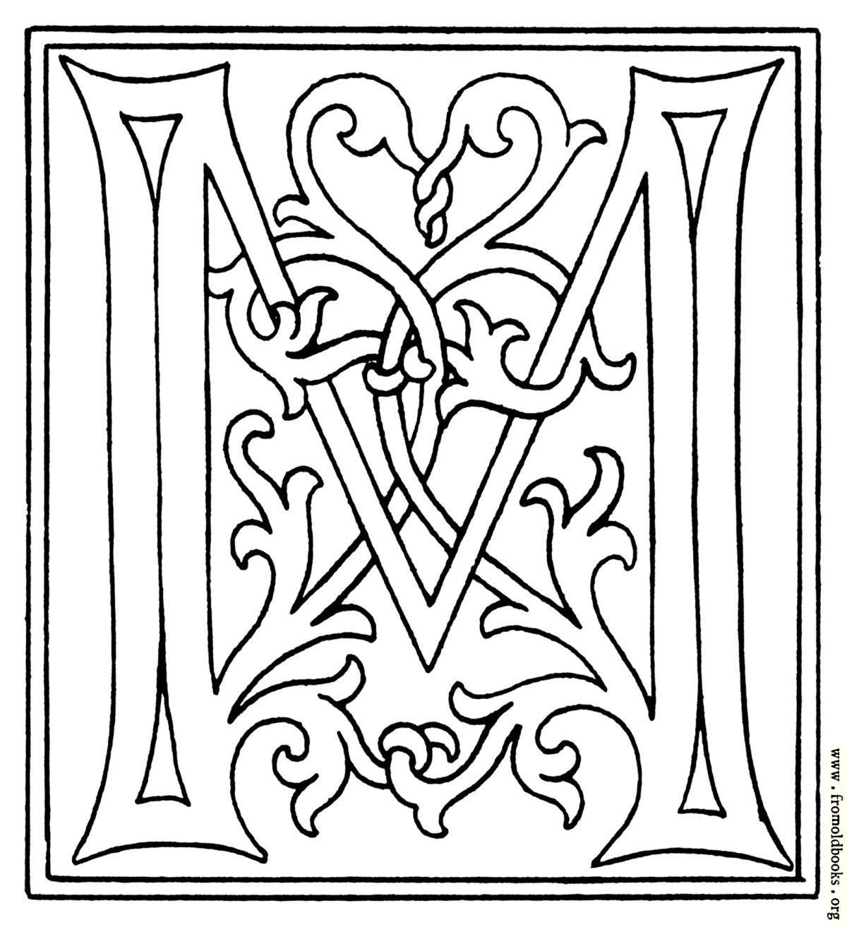 Буквица для раскрашивания