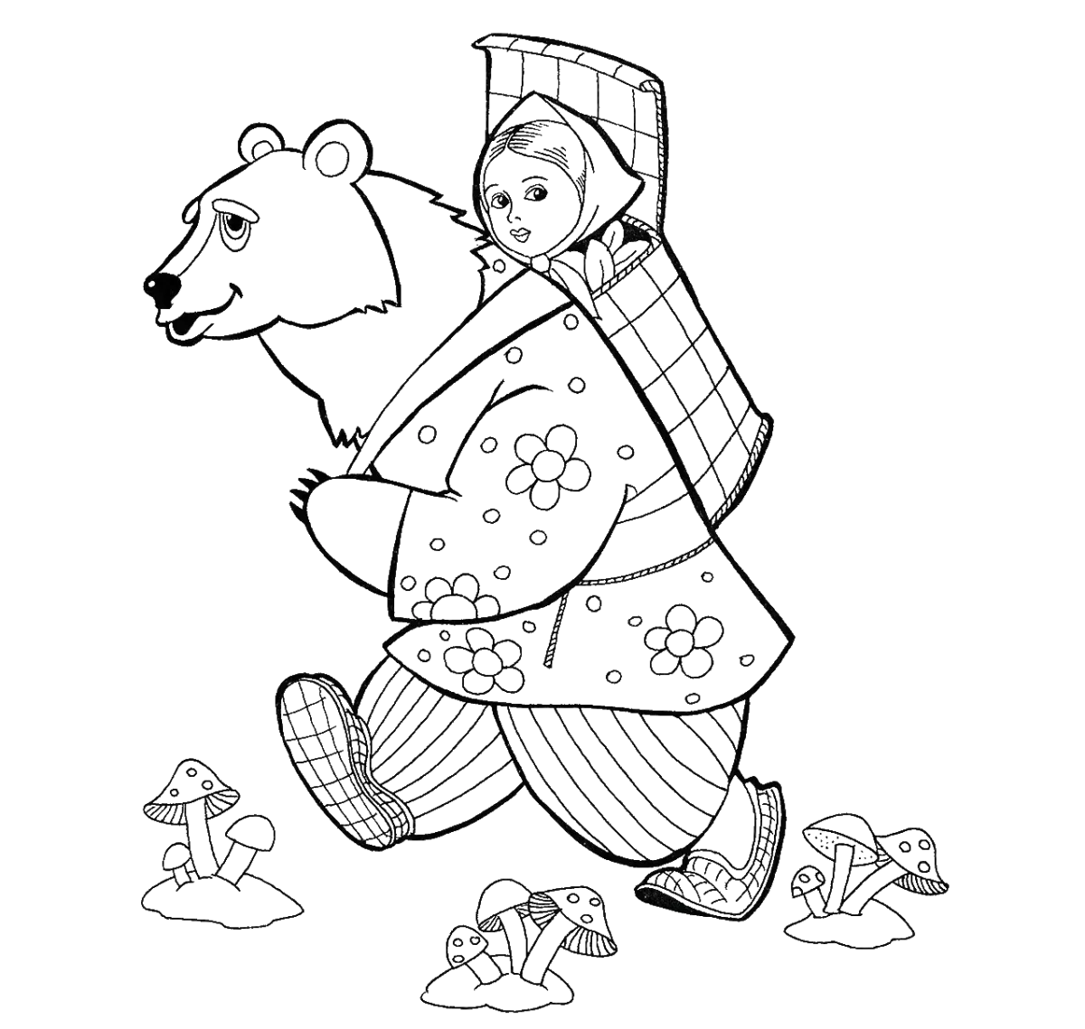 Сказка Репка раскраска для детей