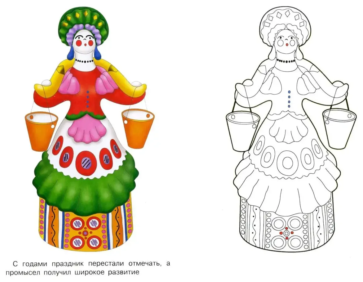 Разукрашки Гжель Хохлома Городец