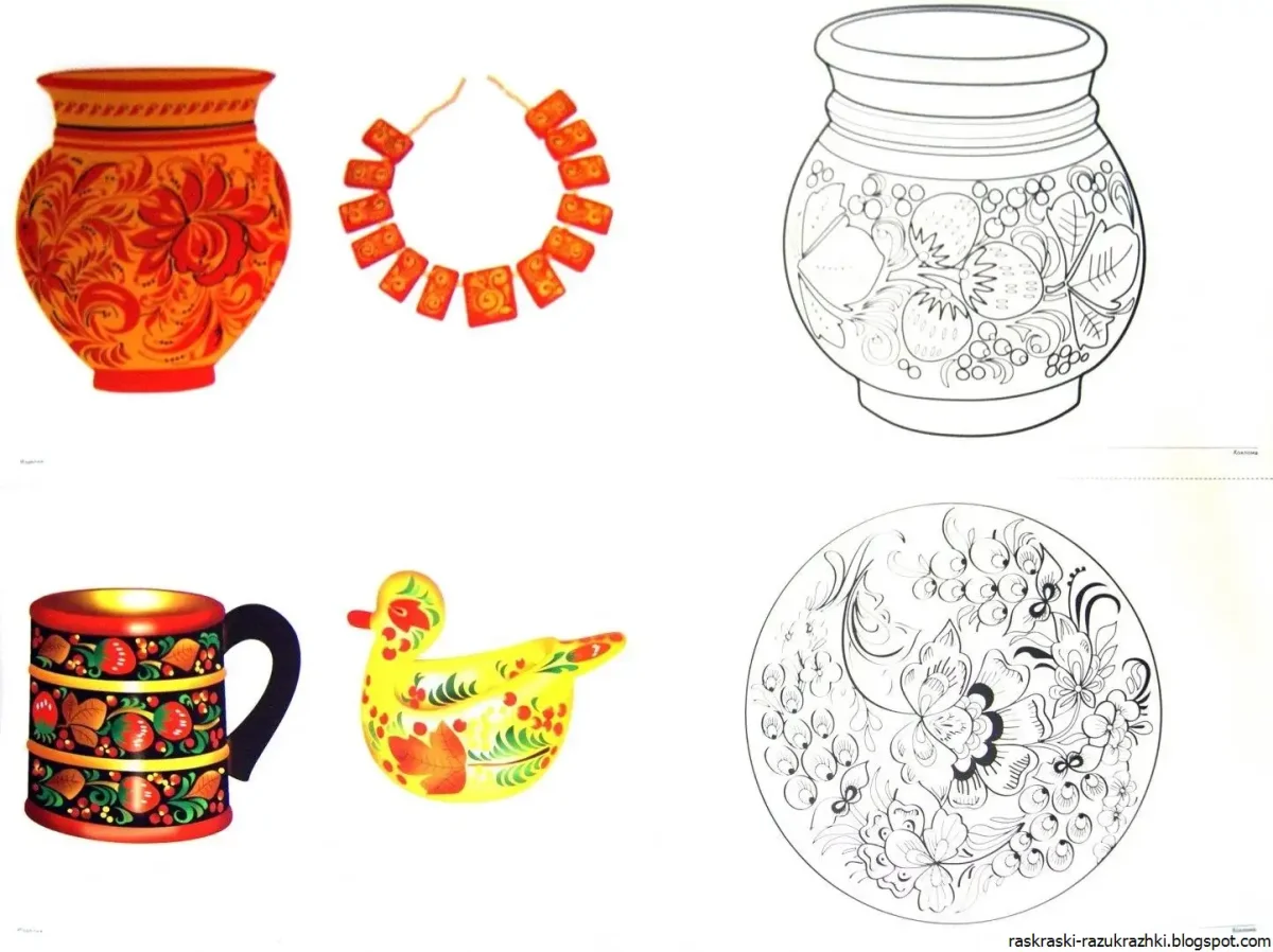 Петриковская роспись раскраска