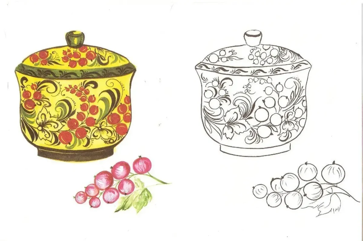 Каргопольская глиняная игрушка раскраска