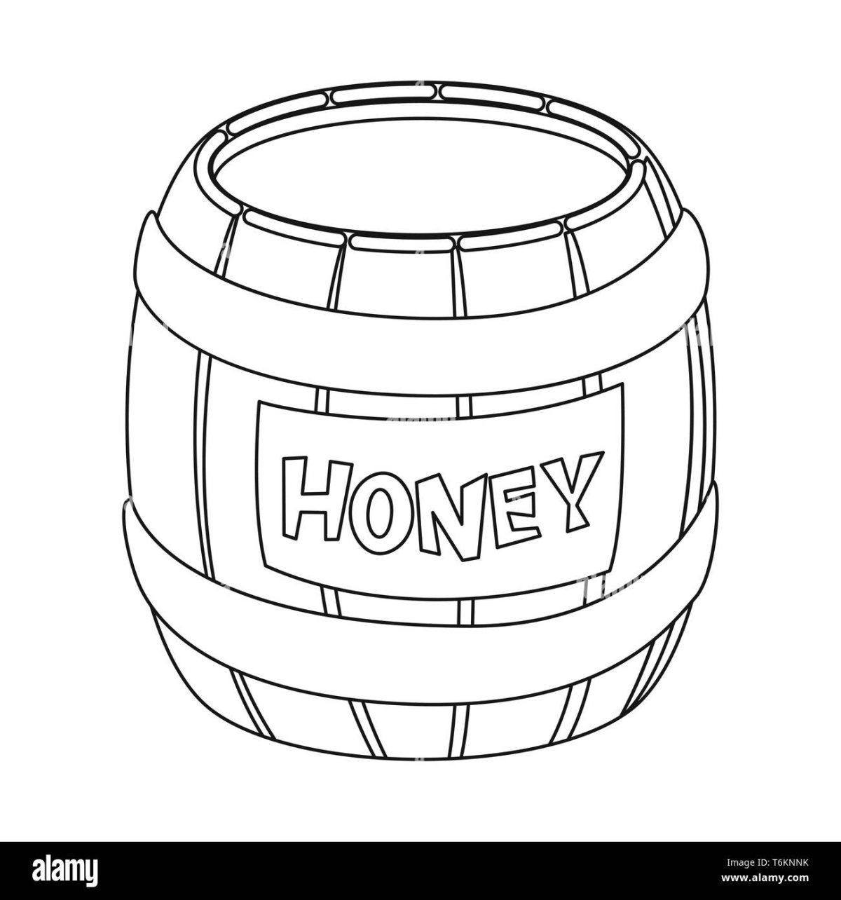 Горшок с медом раскраска