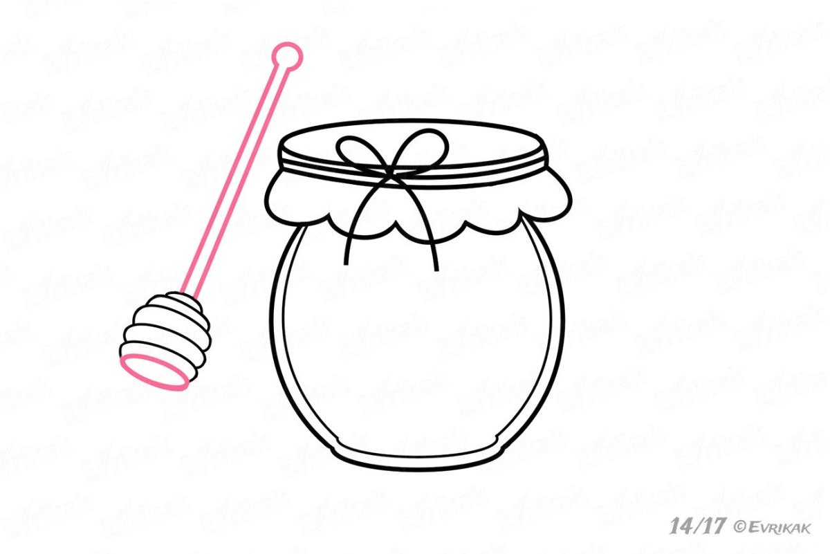 Трафарет баночка варенья