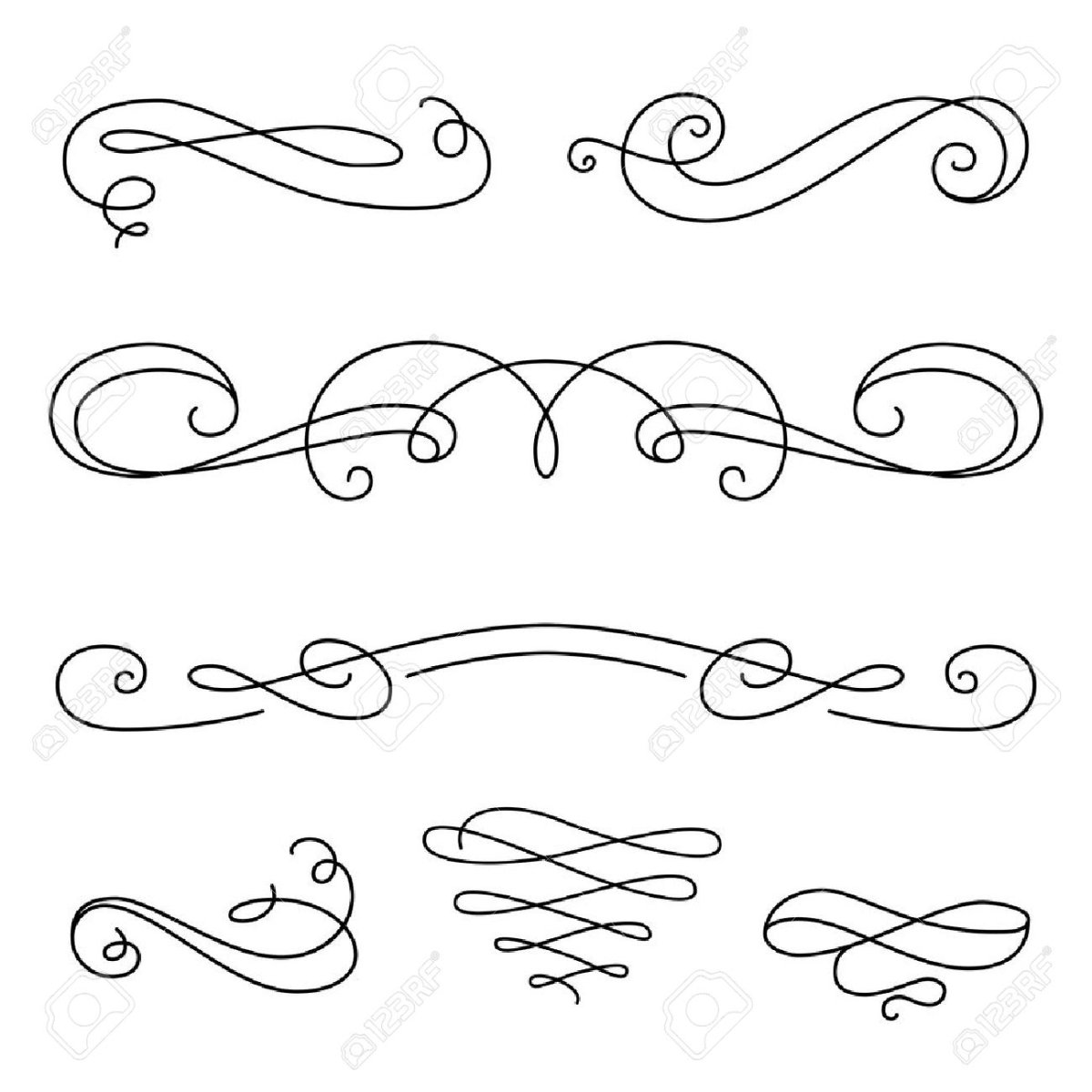 Красивые вензеля для оформления