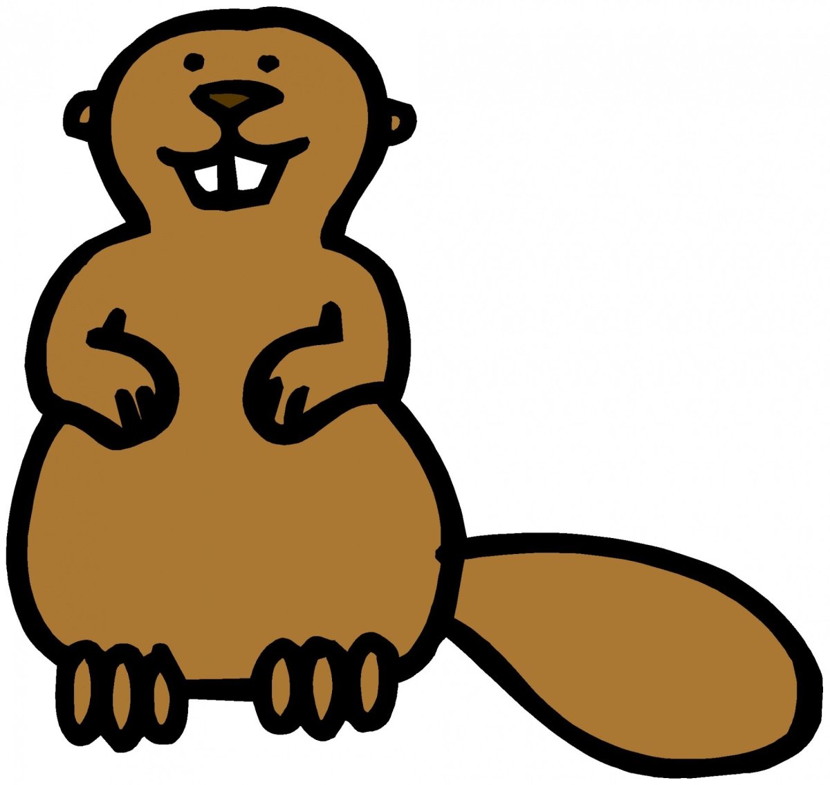 Бобер раскраска