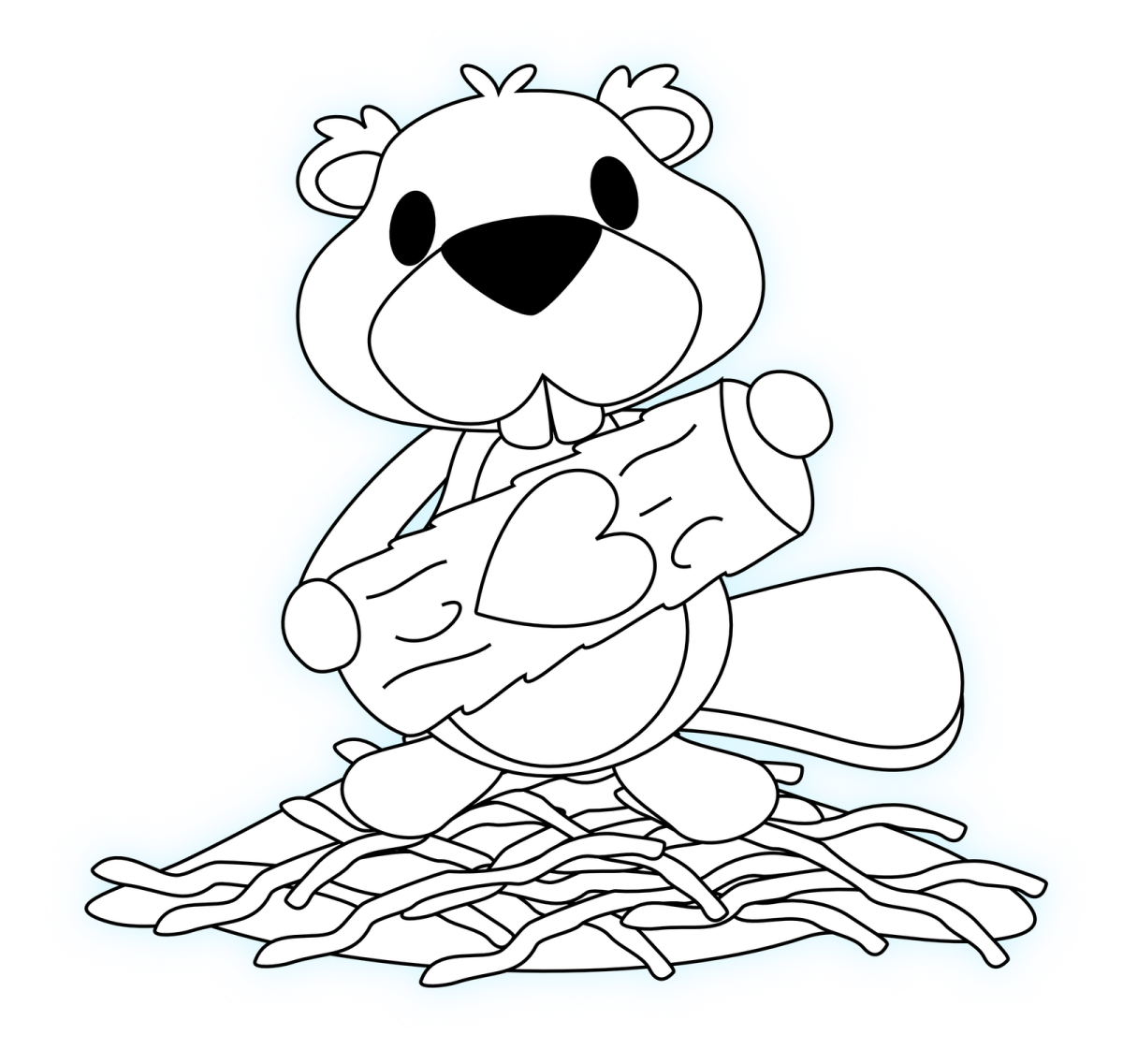 Раскраска Бобренок