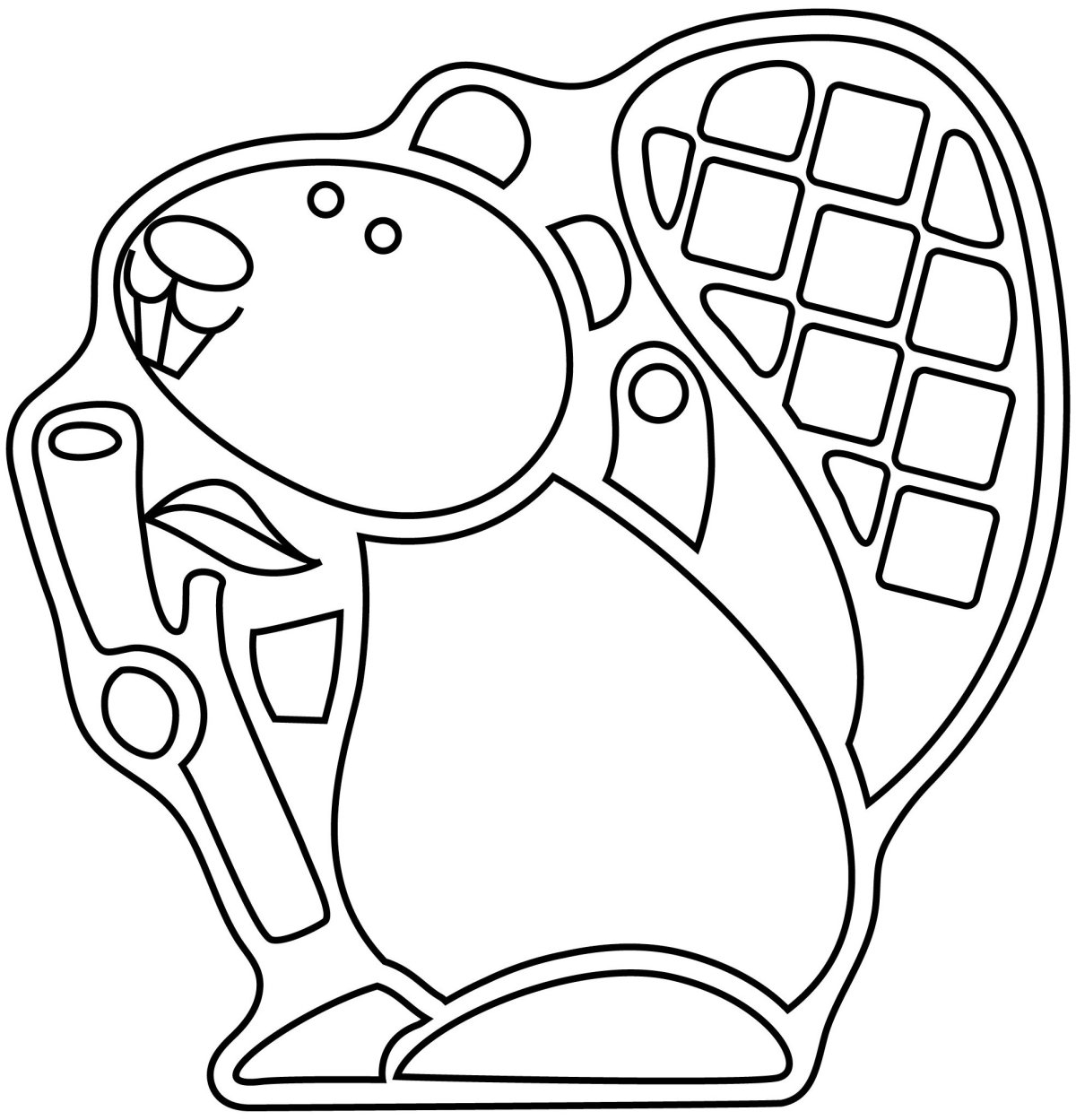 Бобер раскраска