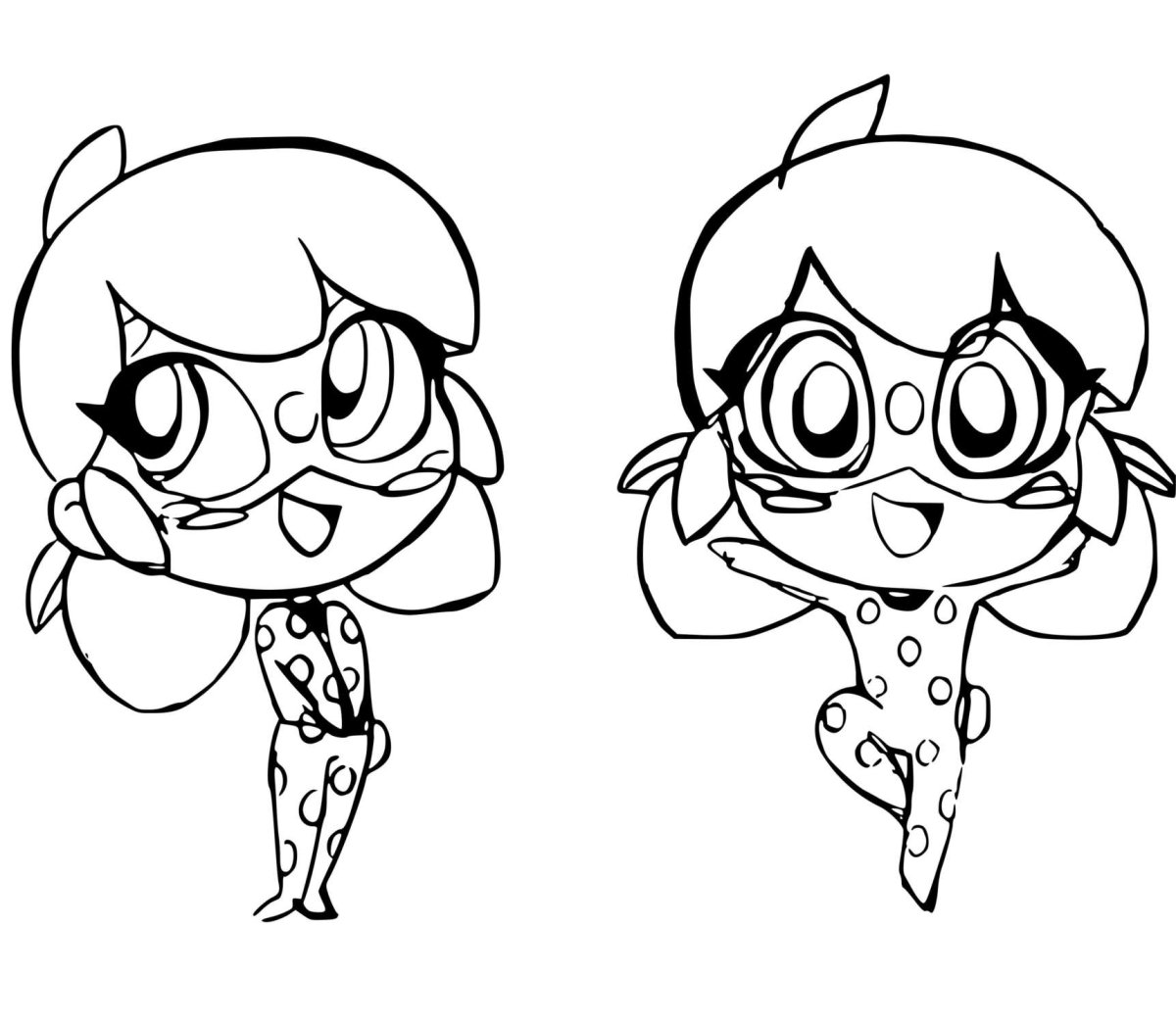 Леди баг черно белая