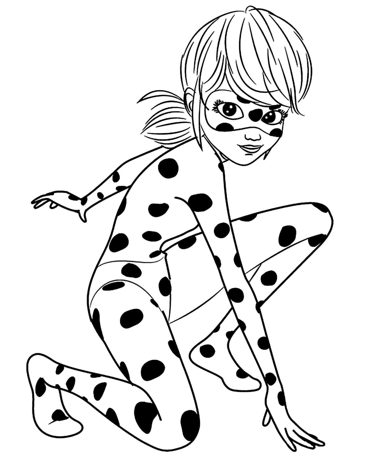 Разукрашка леди баг